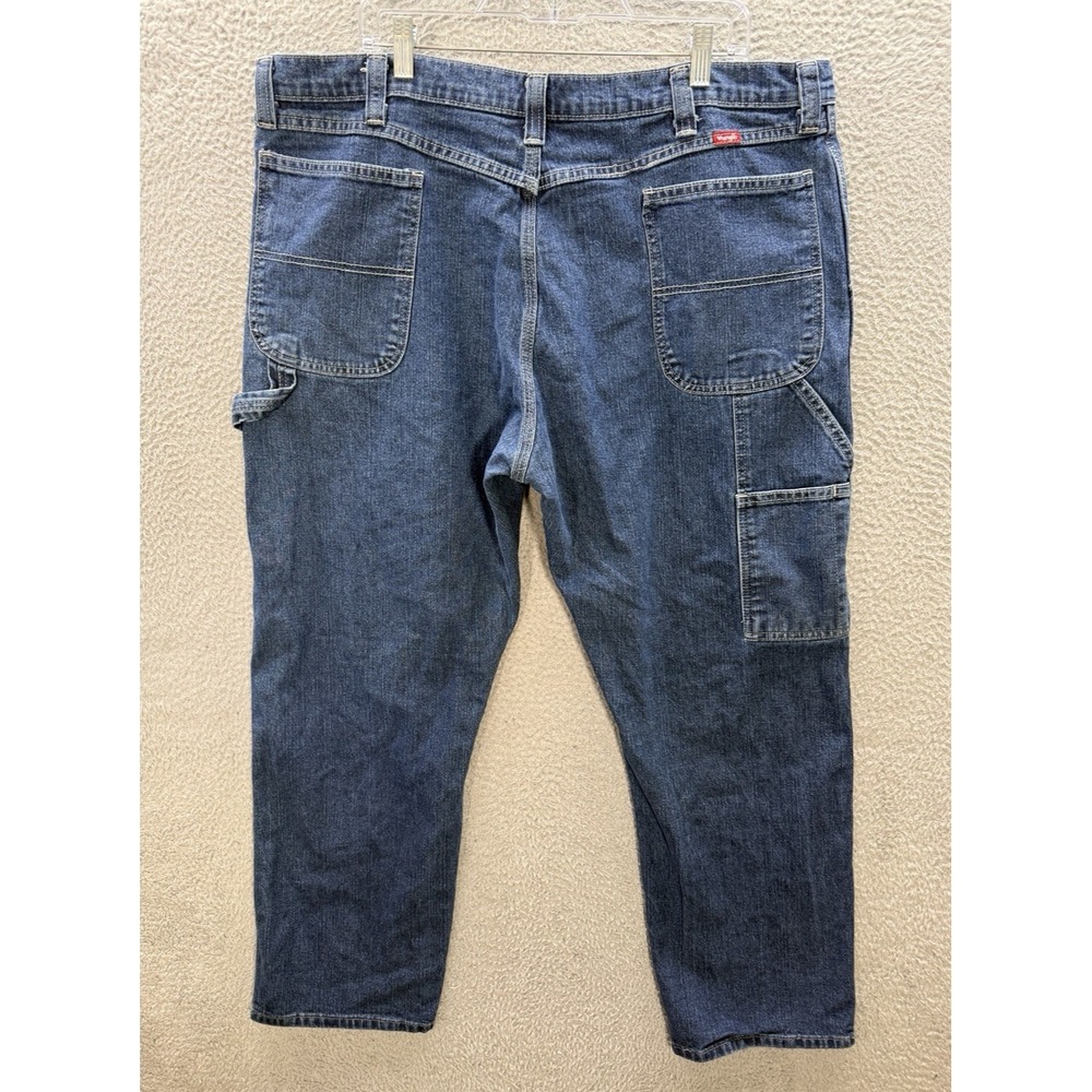 Wrangler‎ Jeans Mens 42x30 Blue Relaxed Carpenter Stretch Workwear Chore Barn